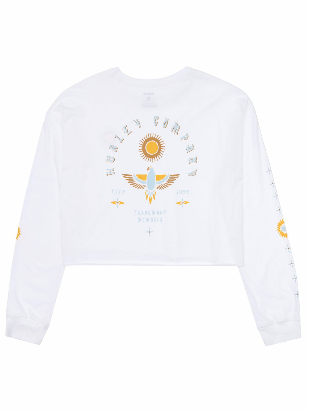 Hurley | Eagles High Long Sleeve Crop Tee - WHITE
