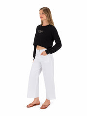 Hurley Discount | Floreal Long Sleeve Crop T-Shirt - BLACK