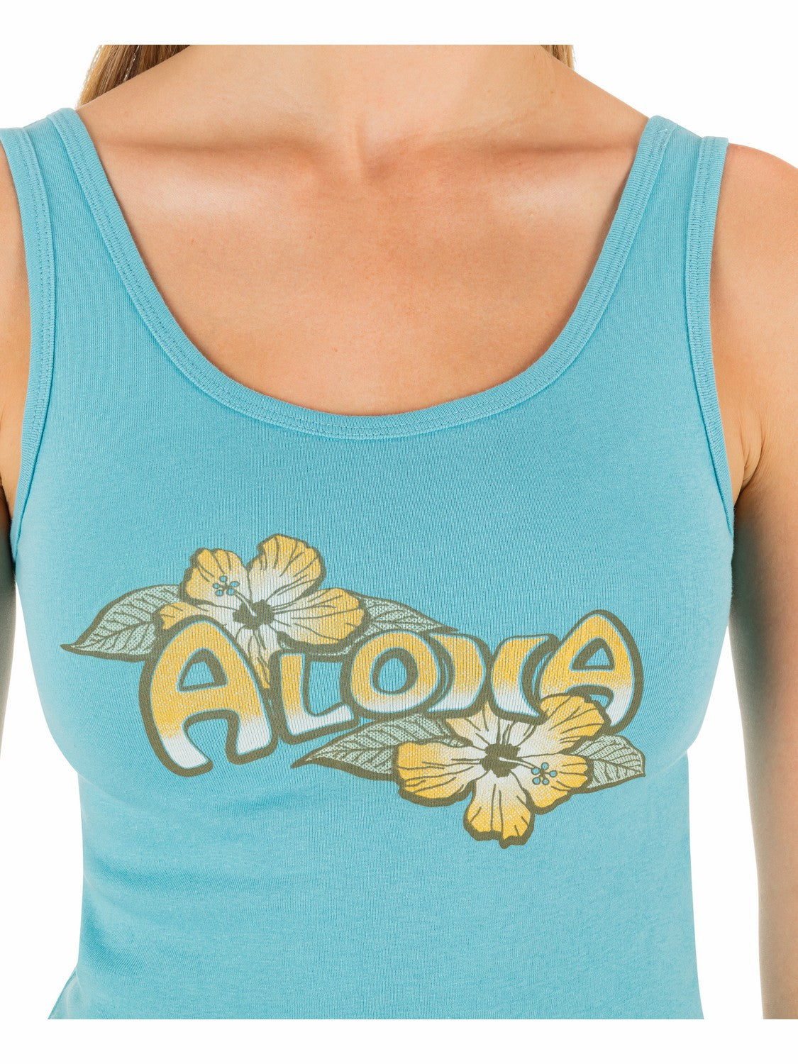 Hurley Discount | Aloha Scoop Crop Tank - Maui Blue