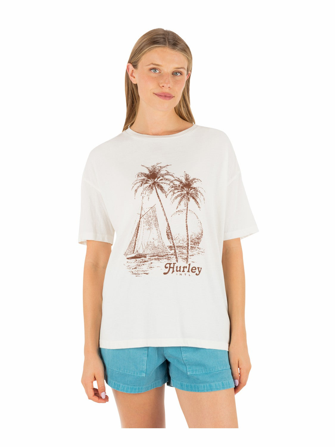 Hurley On Sale | Fair Winds Boyfriend Tee - Tofu