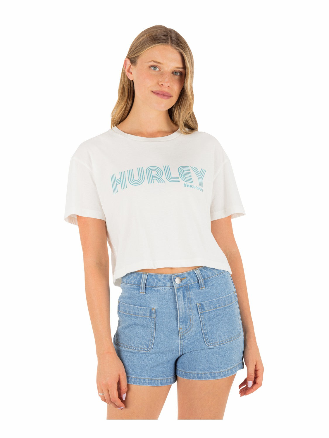 Hurley On Sale | Rollers Boxy Crop Tee - Tofu