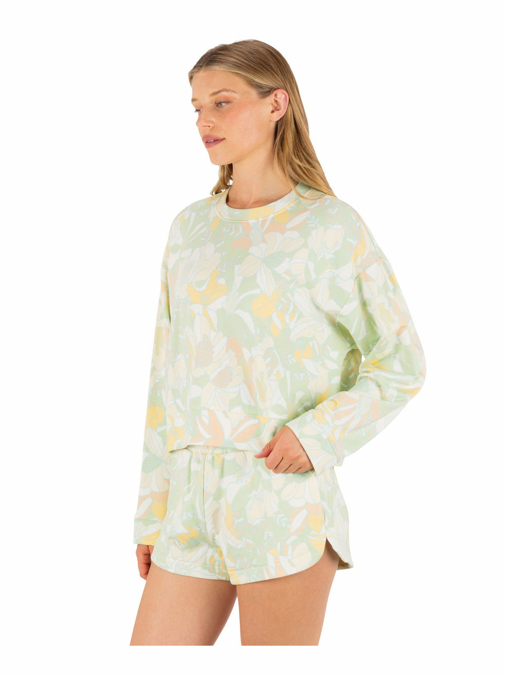 Hurley On Sale | Safari Floral Boxy Crew - Spray