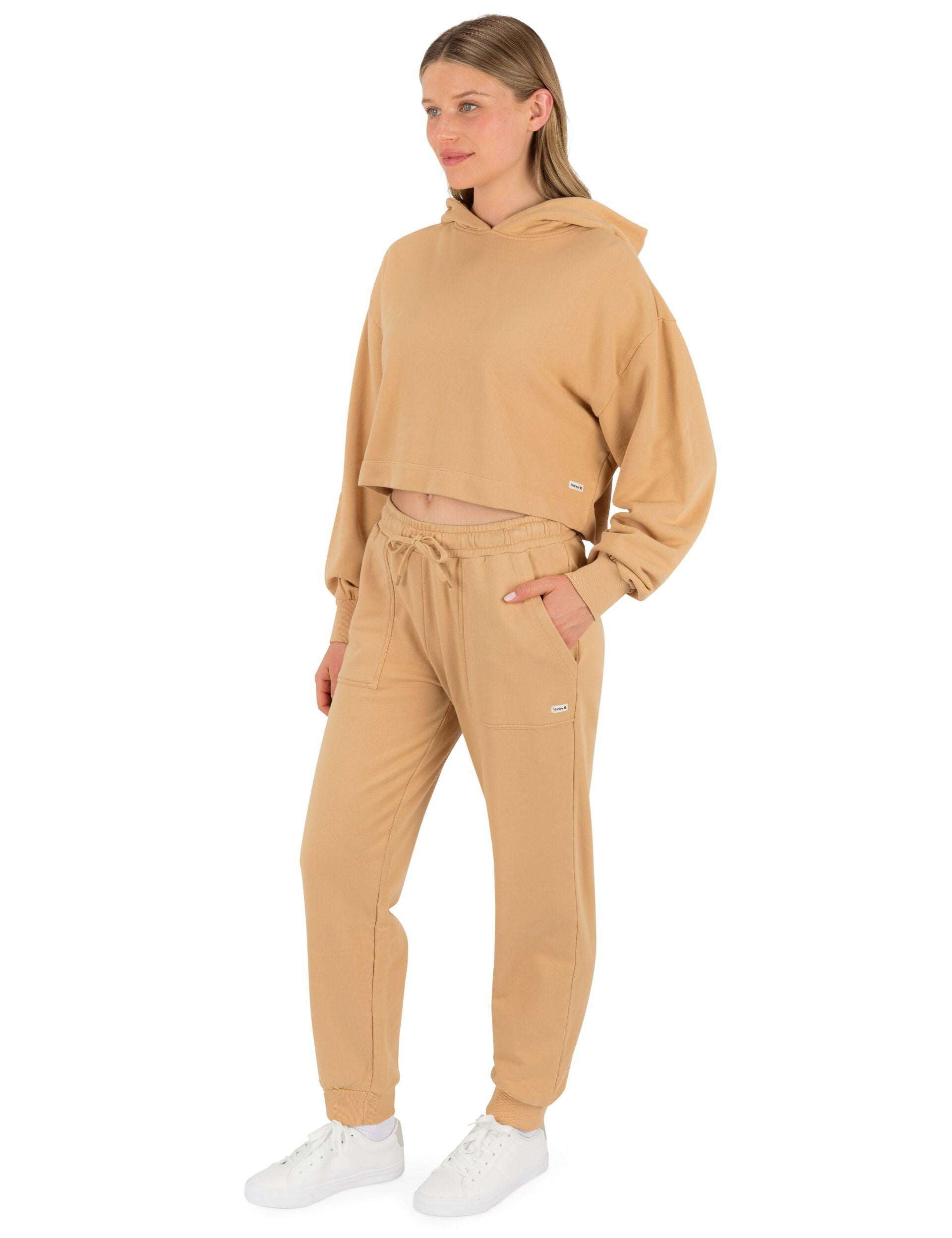 Hurley | Stowe Crop Hoodie - Tan