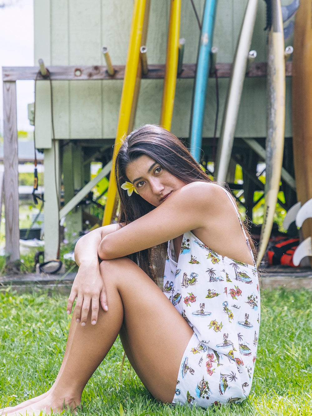 Hurley On Sale | Island Time Romper - Tofu
