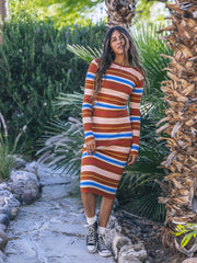 Hurley For Sale | Just A Girl Long Sleeve Dress - LEATHER BROWN
