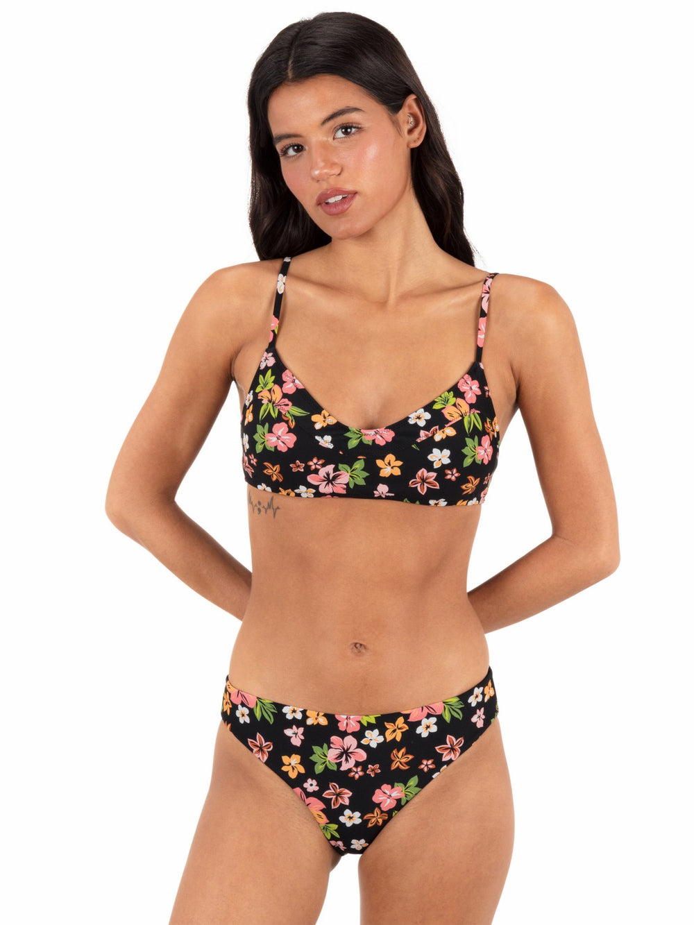 Hurley | Max Hibiscus Dream Bralette - Black Floral