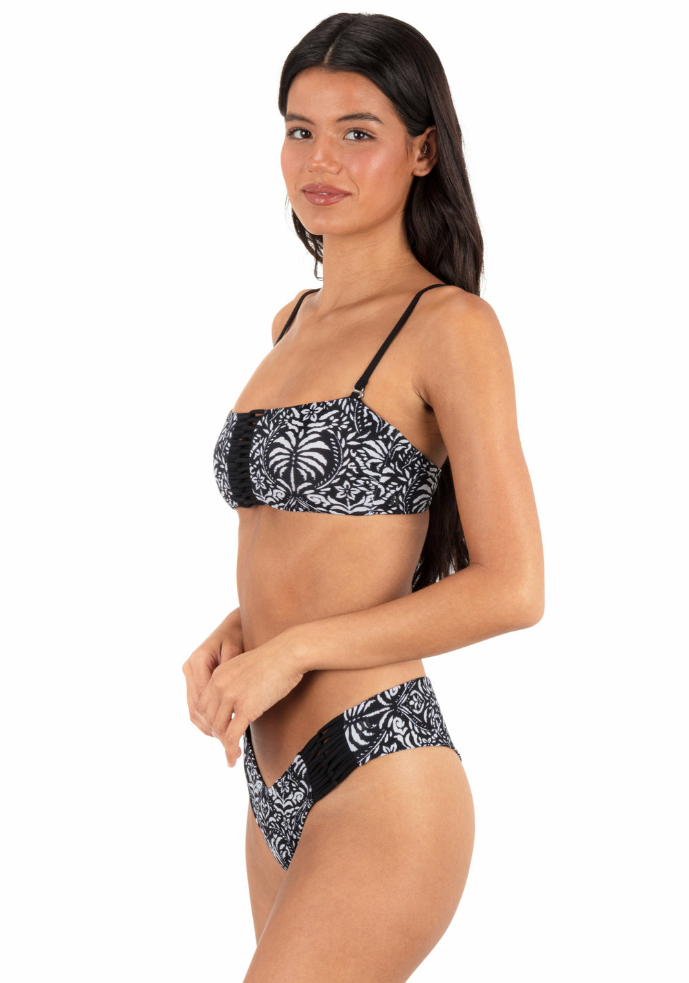 Hurley For Sale | Ikat Palm Bandeau - Black / Coconut
