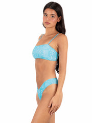 Hurley Onsale | Hoku Mini Rib V Front Skimpy Bottom - Surf Blue