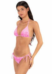 Hurley | Tropical Blooms Cheeky Tie Side Bottom - Bright Plumeria / Hula Pink