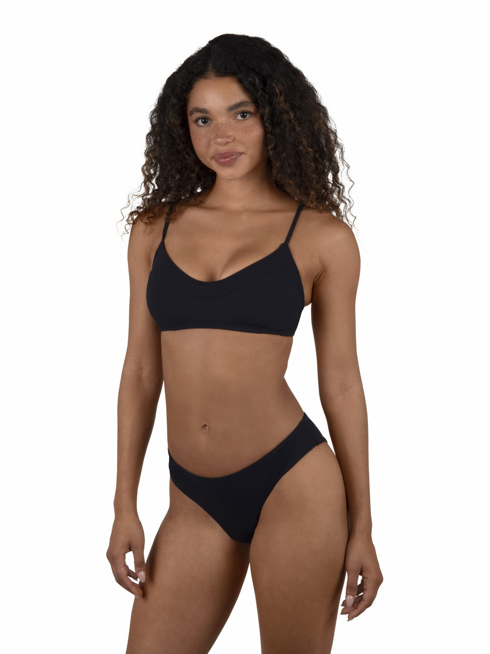Hurley On Sale | Max Solid Mid Rise Cheeky Bottom - Black