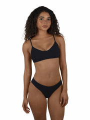 Hurley On Sale | Max Solid Mid Rise Cheeky Bottom - Black