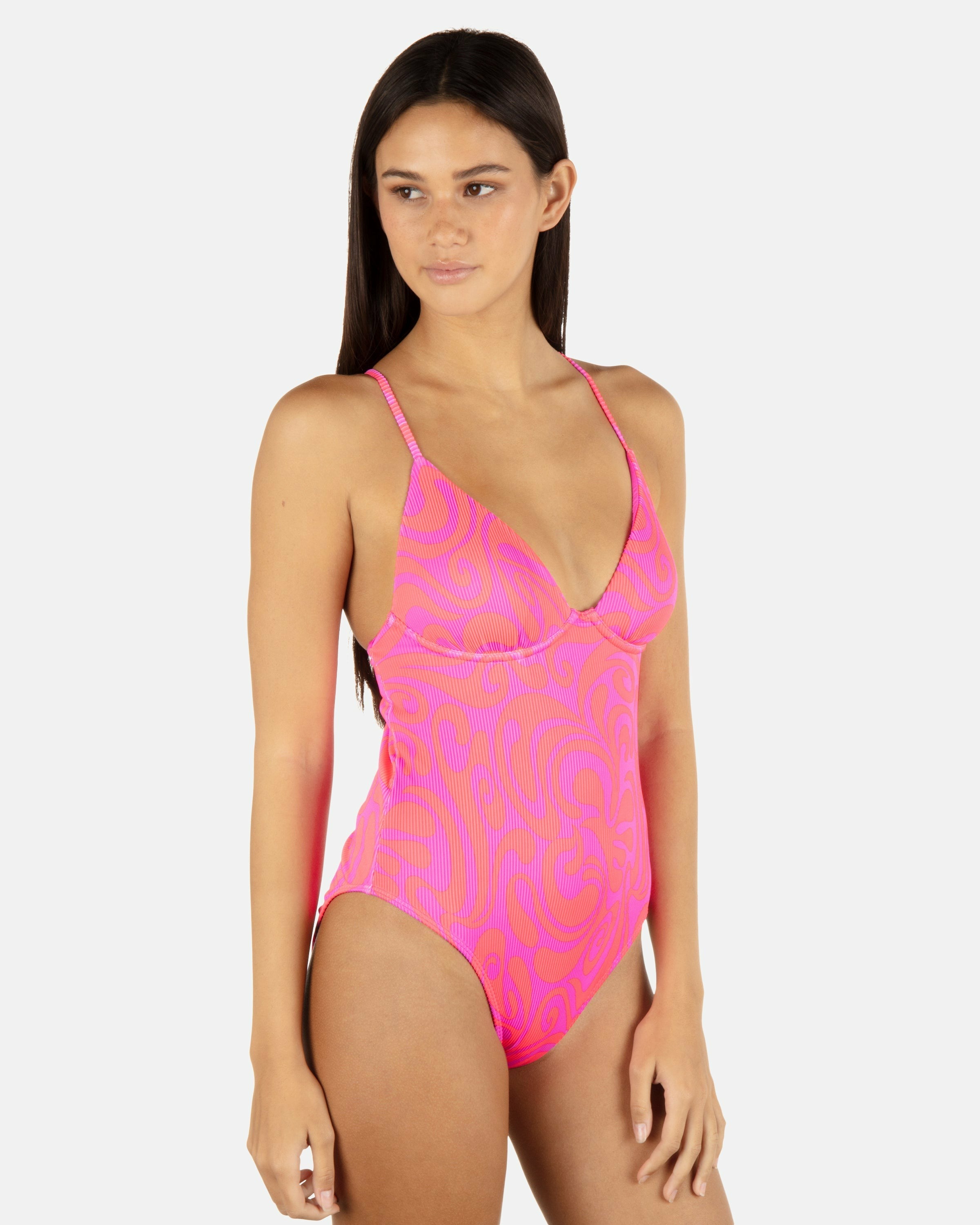 Hurley For Sale | Trip Hop Moderate One Piece - Maraschino