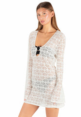 Hurley | Shell Crochet Ring Dress - Egret