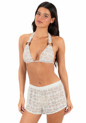 Hurley Discount | Shell Crochet Short - Egret