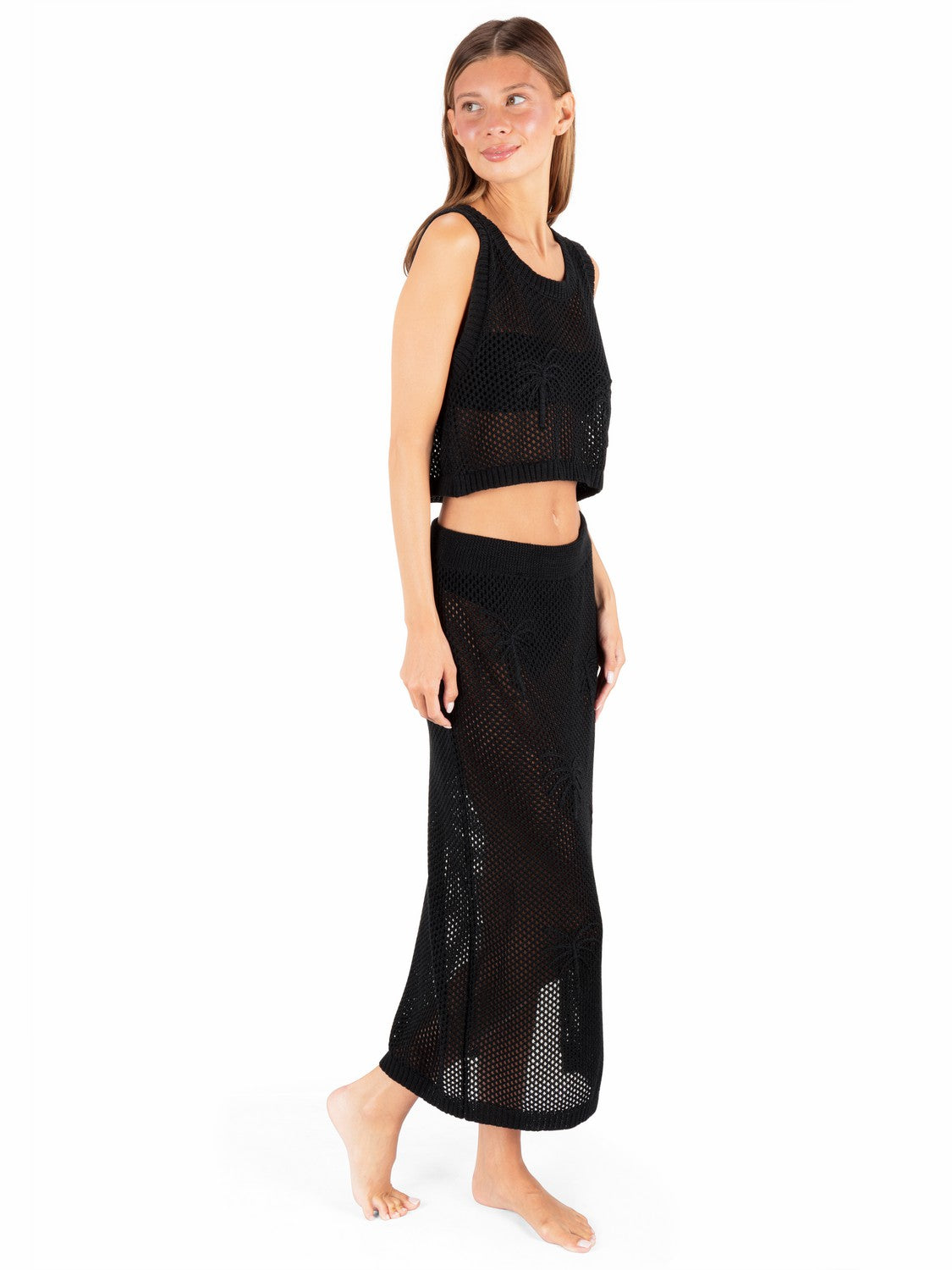 Hurley Onsale | Embroidered Crochet Jacquard Tank - Black