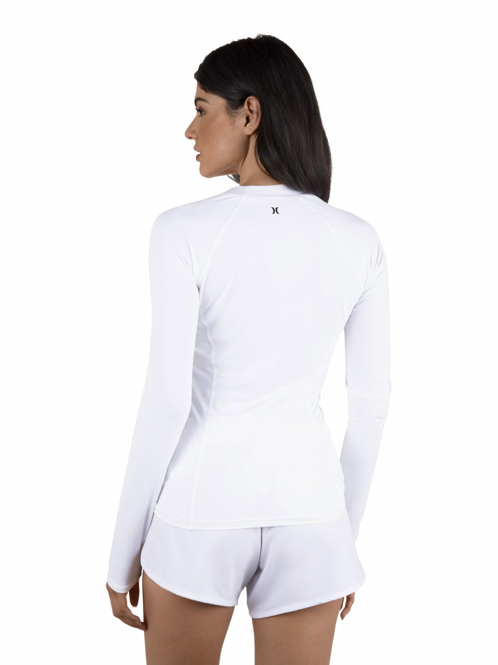 Hurley | One & Only Solid Mock Neck Long Sleeve Rashguard - White