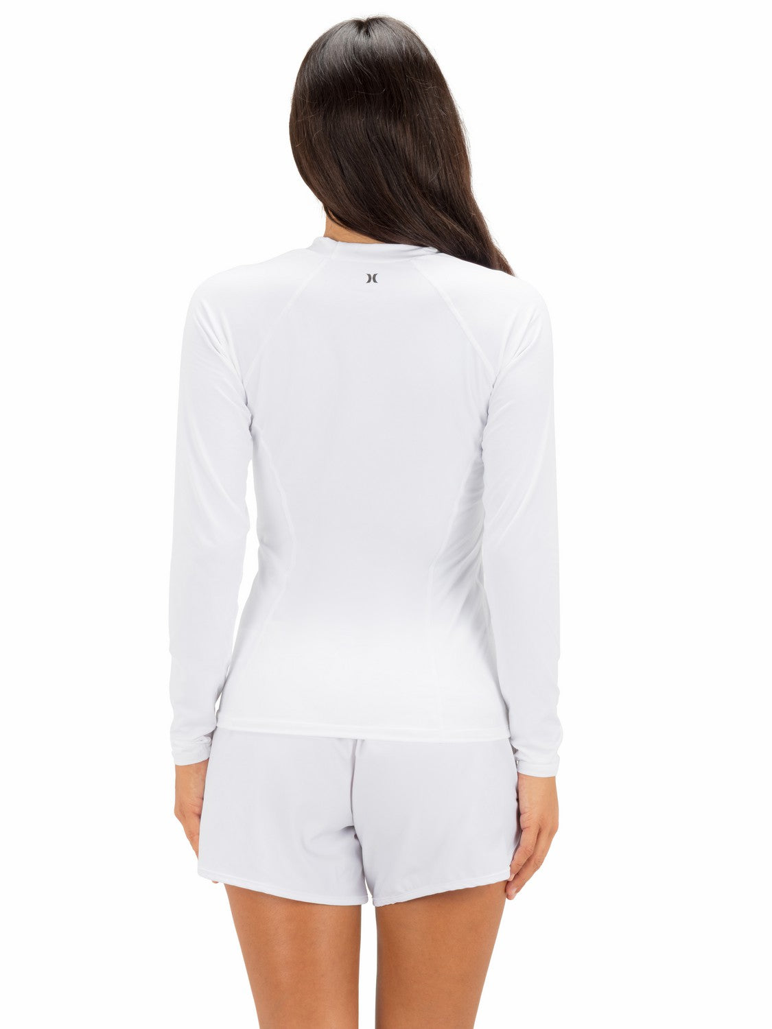 Hurley | One & Only Solid Mock Neck Long Sleeve Rashguard - White