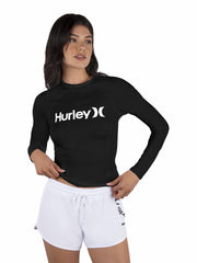 Hurley Discount | One & Only Solid Mock Neck Long Sleeve Rashguard - Black
