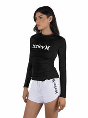 Hurley Discount | One & Only Solid Mock Neck Long Sleeve Rashguard - Black