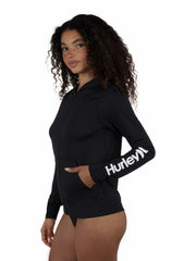 Hurley | One & Only Solid Zip Hoodie Rashguard - Black