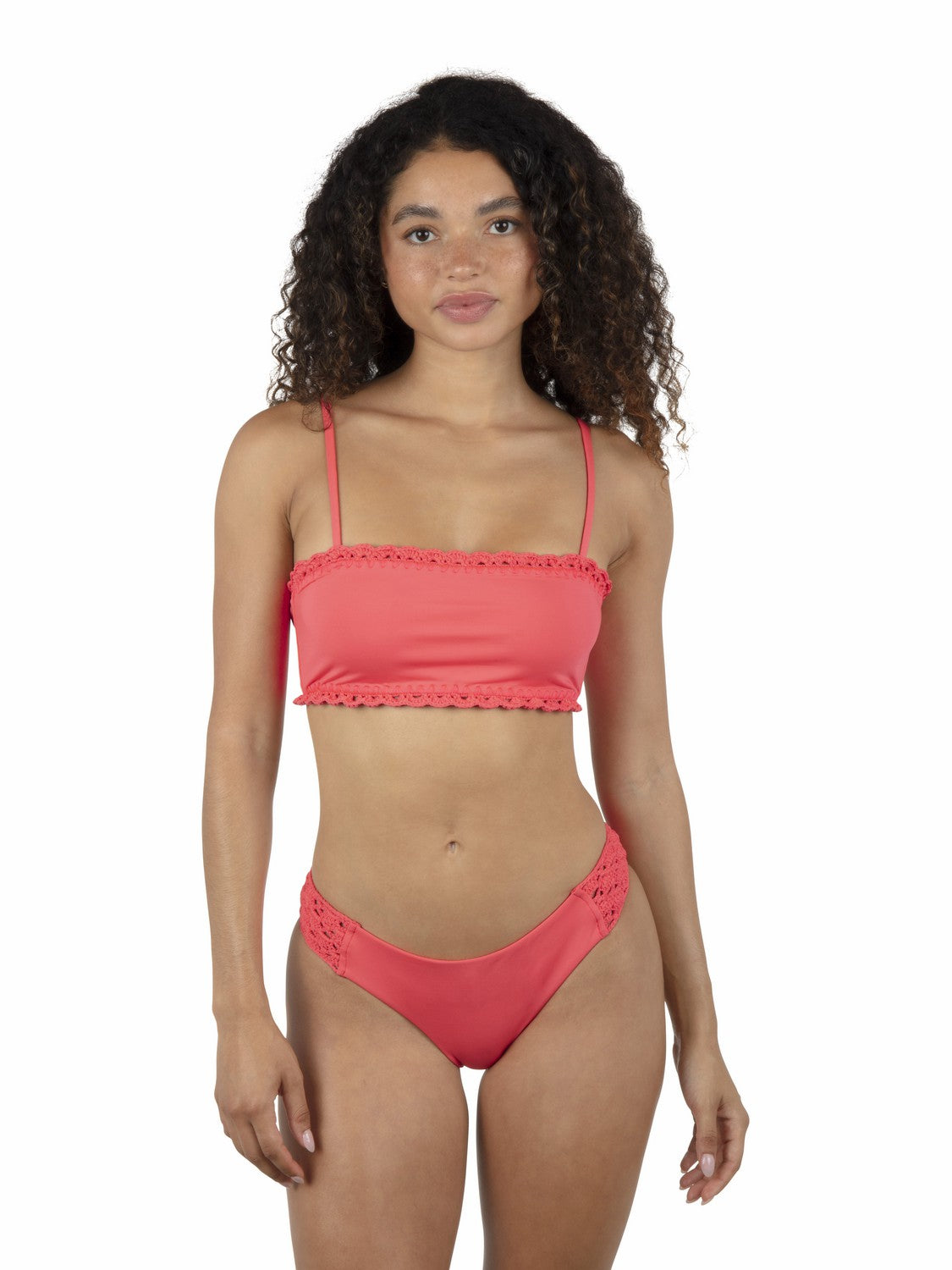 Hurley On Sale | Macrame Bandeau Bikini Top - Poppy