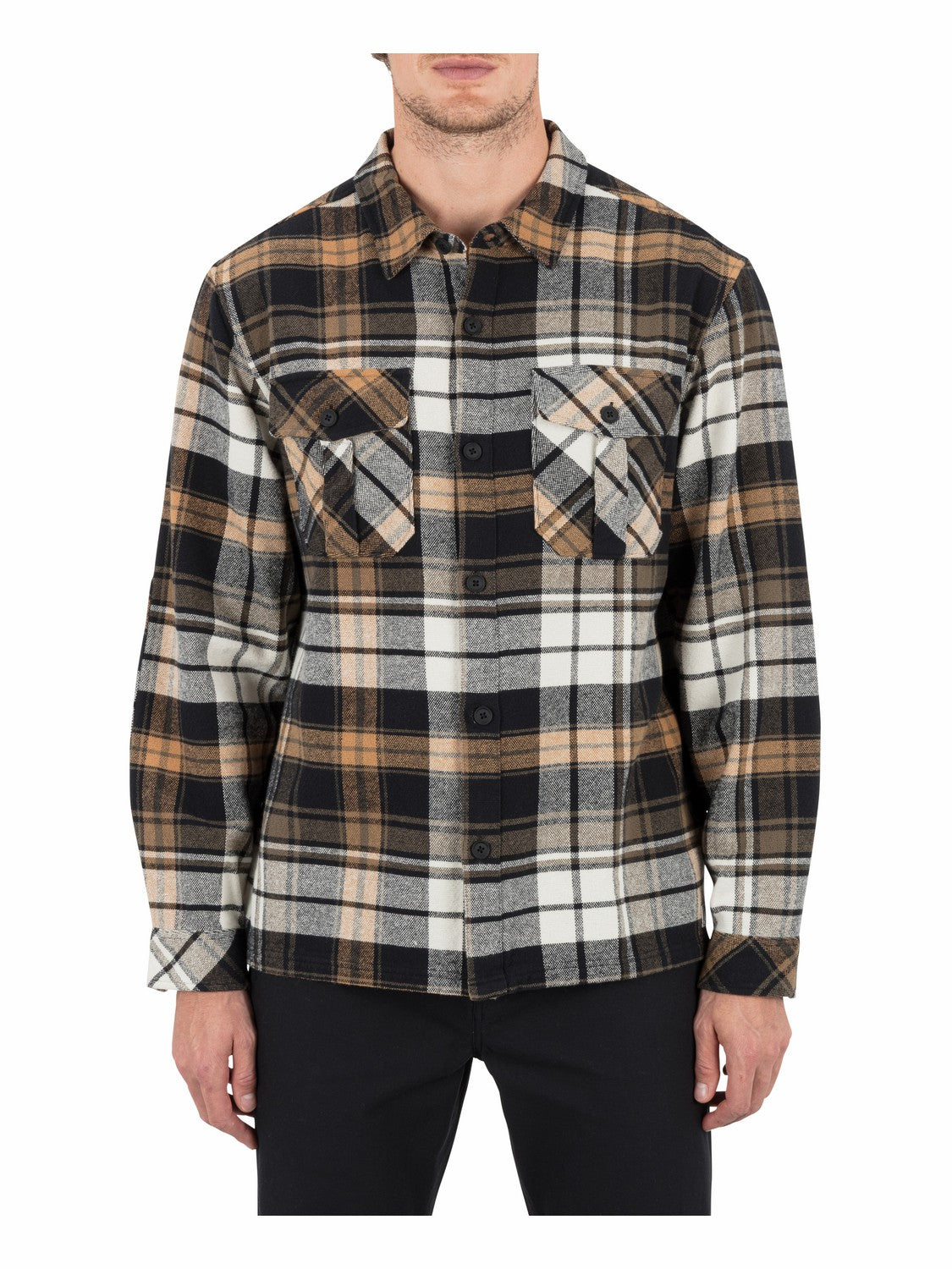 Hurley Discount | Santa Cruz Seaside Flannel Long Sleeve - Black