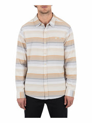Hurley Discount | Portland Stripe Stretch Flannel Long Sleeve - White