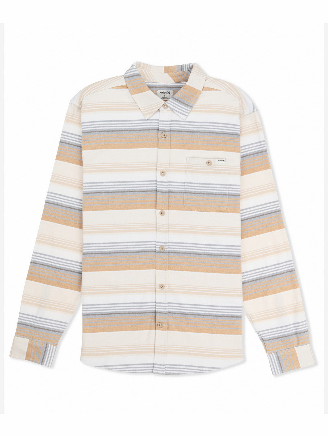 Hurley Discount | Portland Stripe Stretch Flannel Long Sleeve - White