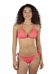 Hurley | Macrame Cheeky Side Tie Bikini Bottom - Poppy