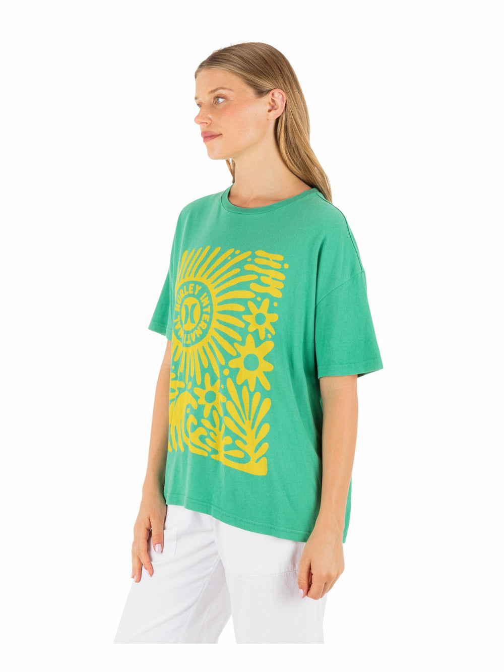 Hurley For Sale | Harmony Boyfriend Tee - Spring Green