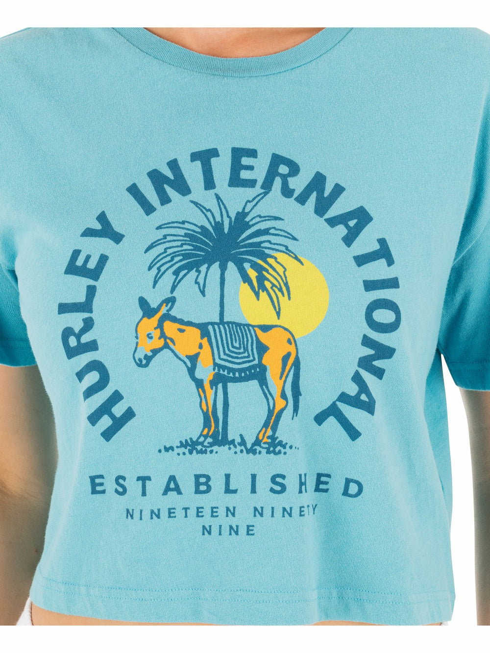 Hurley | Burro Boxy Crop Tee - Maui Blue