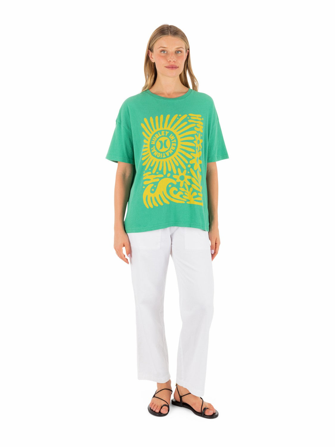 Hurley Discount | Harmony Boyfriend Tee - Spring Green