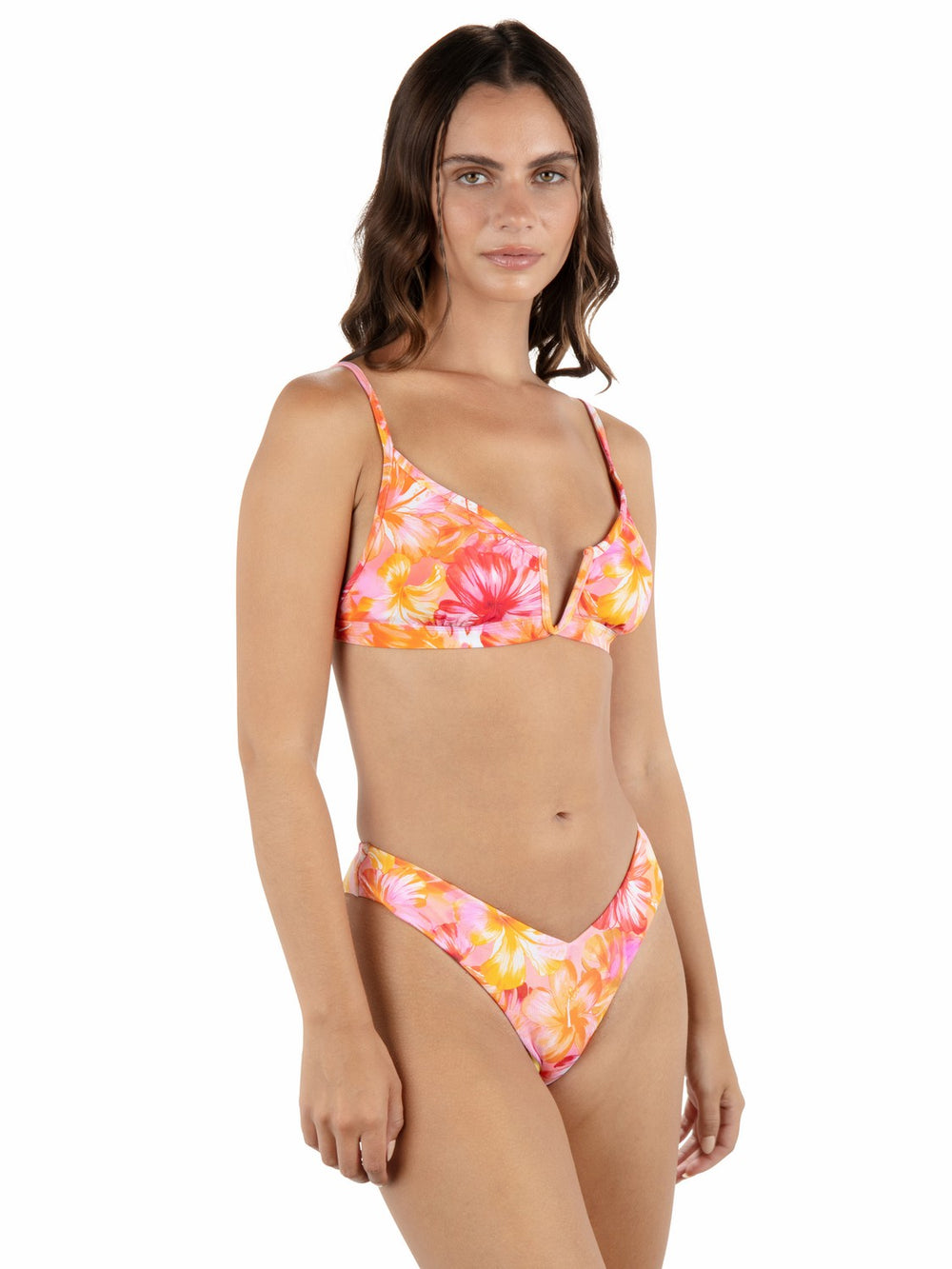 Hurley Discount | Tropic Dreams V Wire Bralette Bikini Top - Poppy