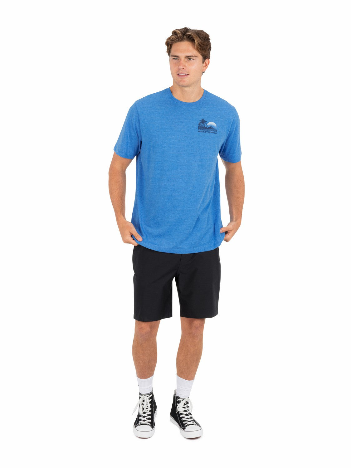 Hurley Discount | Island Scape Short Sleeve - Seashore Heather