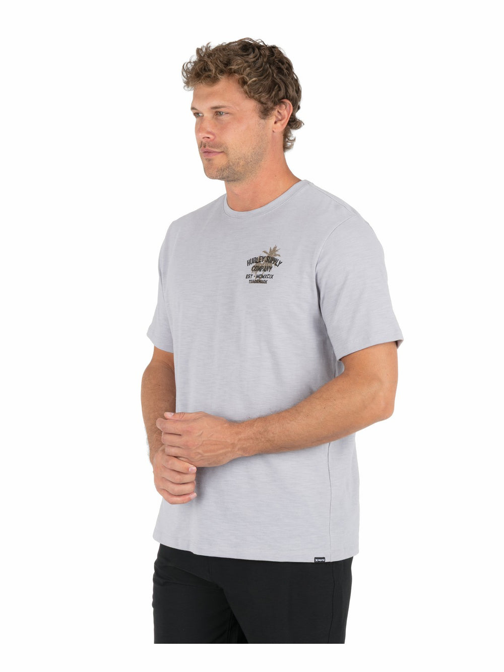 Hurley On Sale | Shape Shack Slub Short Sleeve - Light Asteroid