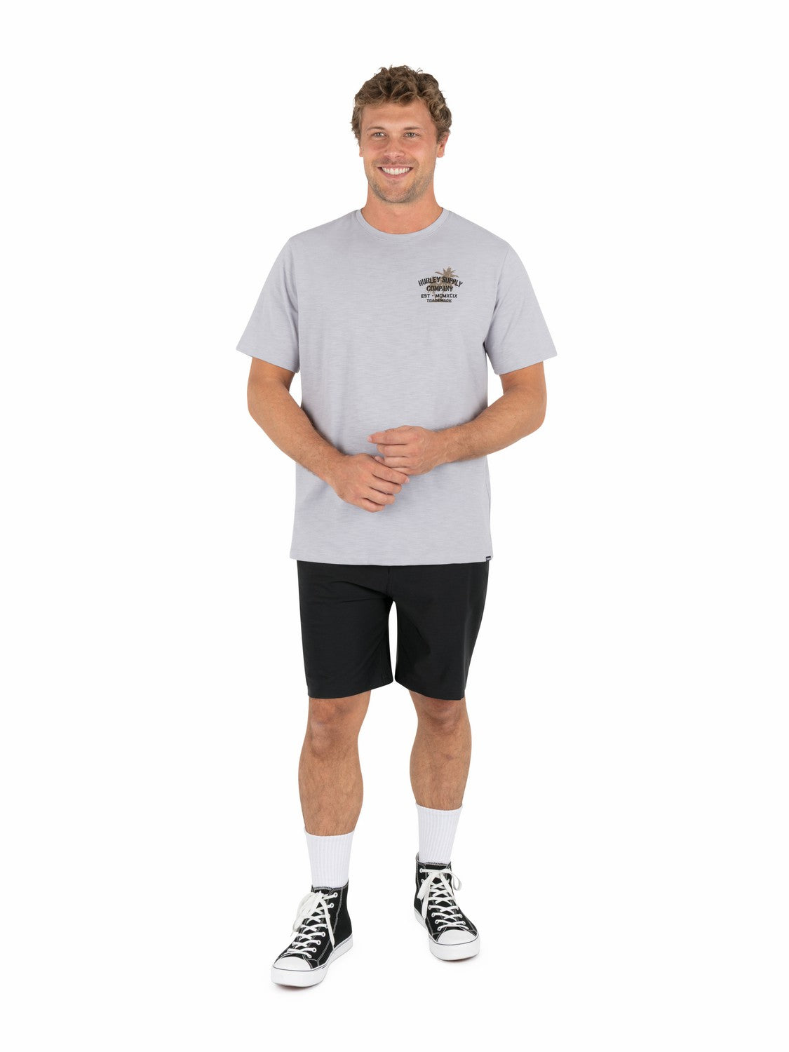 Hurley On Sale | Shape Shack Slub Short Sleeve - Light Asteroid