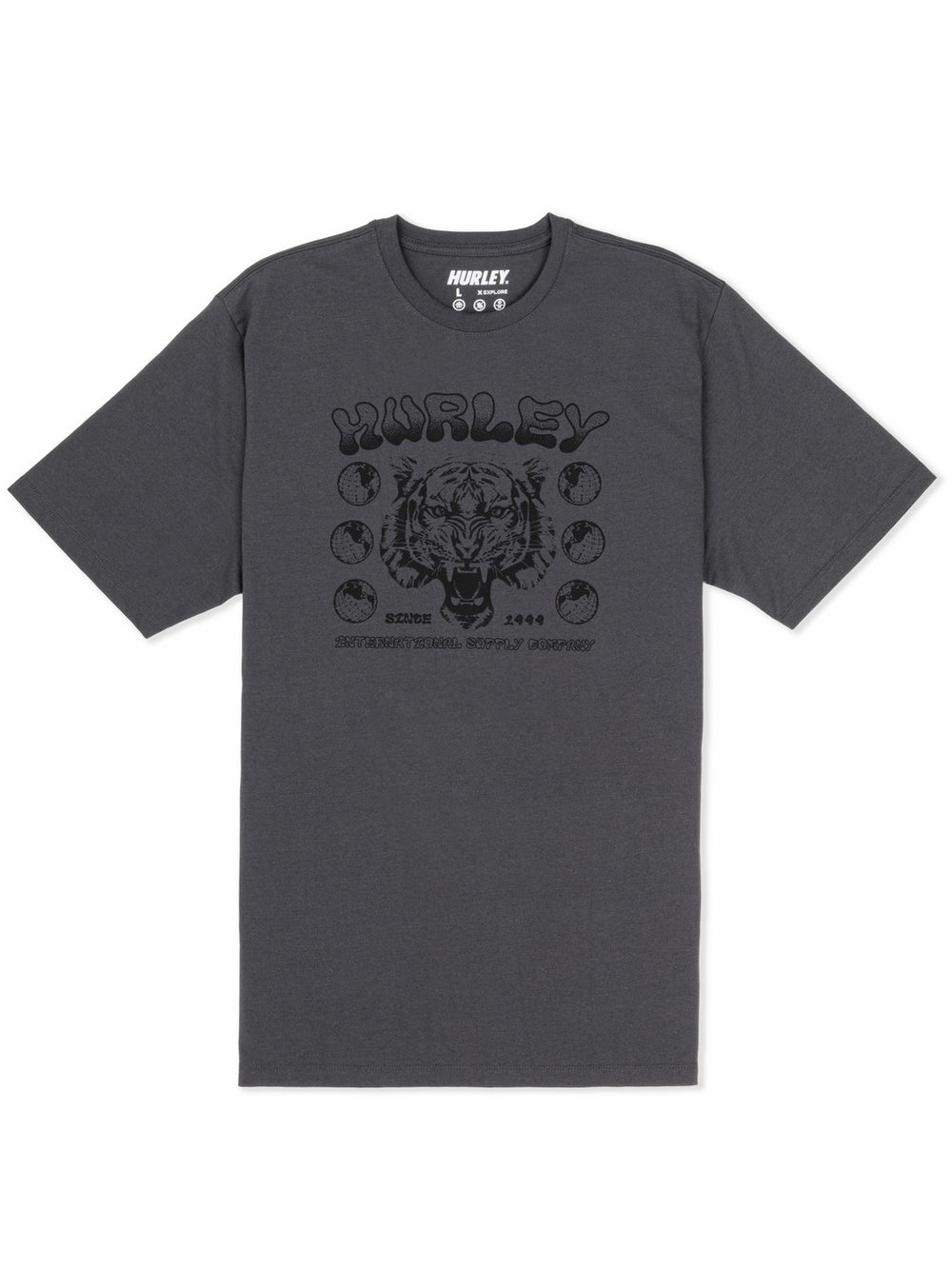 Hurley Onsale | H2O Dri El Tigre No Se Short Sleeve - Dark Stone Grey