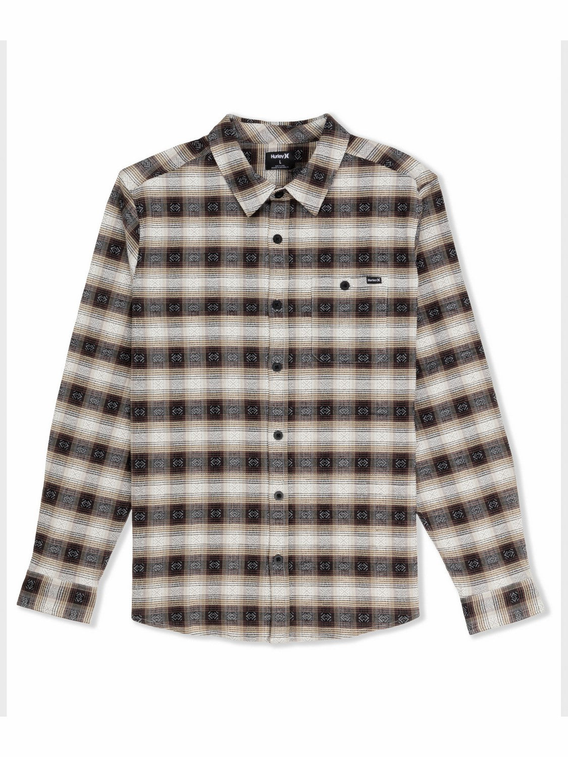 Hurley Onsale | Portland Stretch Flannel Long Sleeve - Black