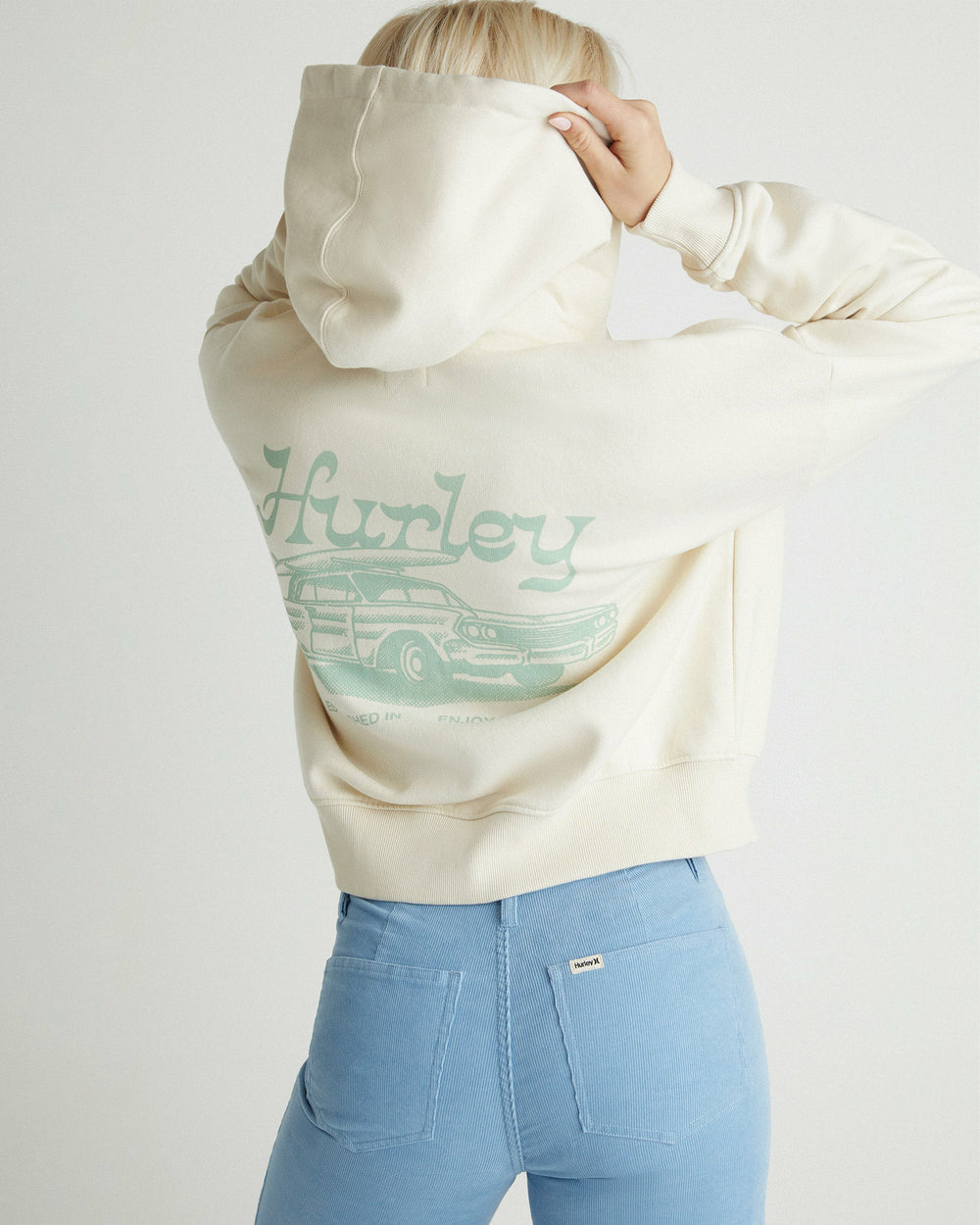 Hurley On Sale | Enjoy The Good Crop Zip Hoodie - Off White