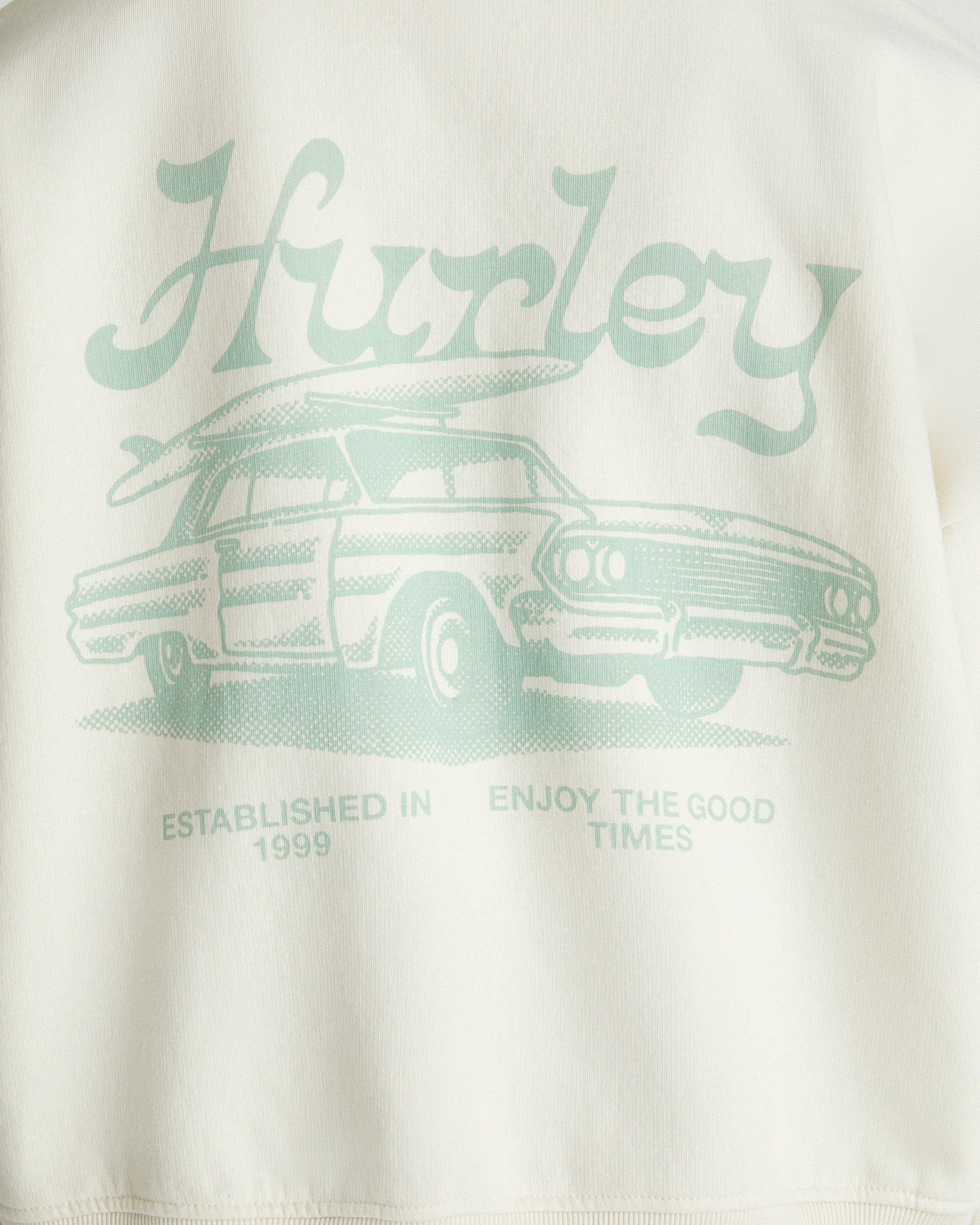 Hurley On Sale | Enjoy The Good Crop Zip Hoodie - Off White