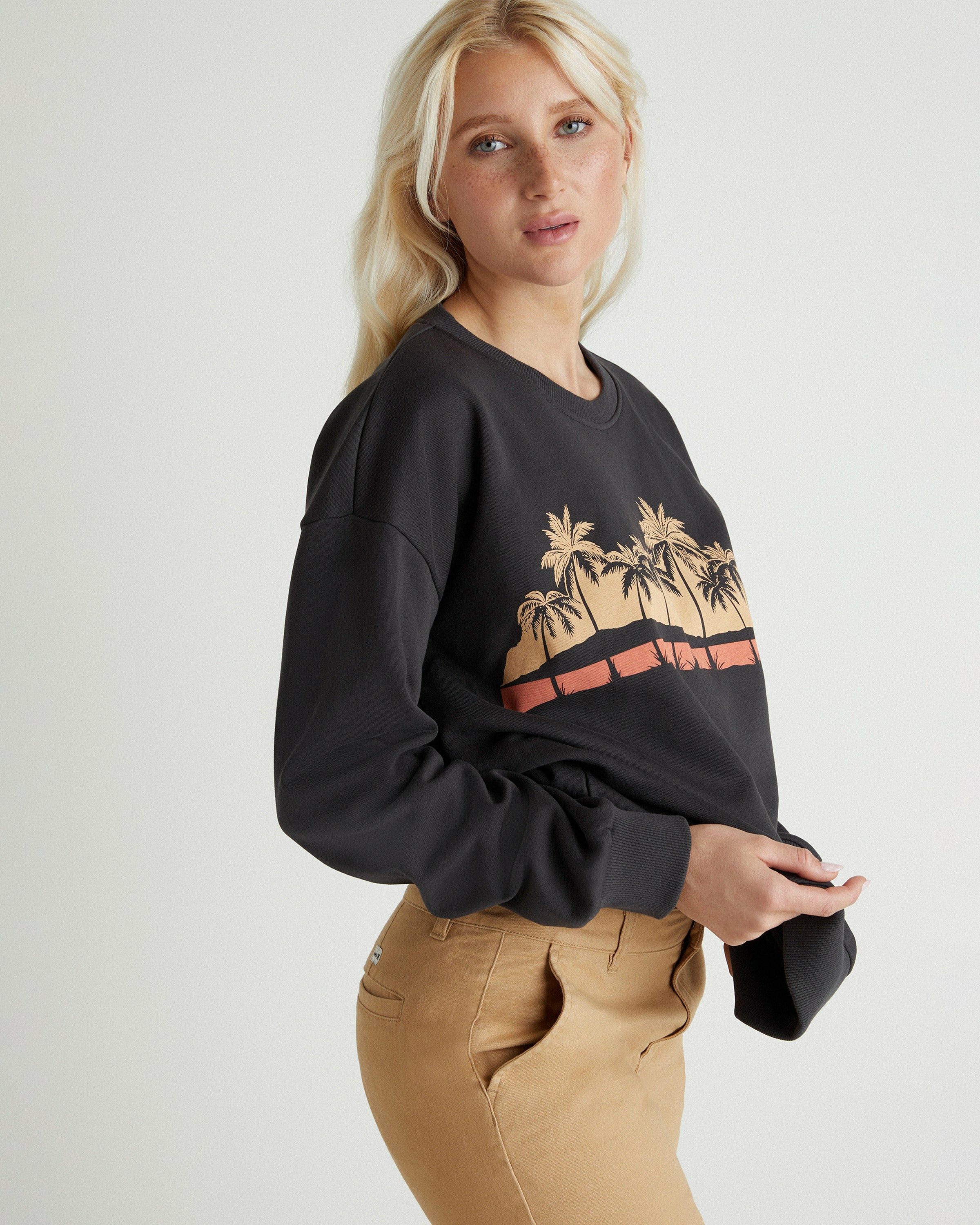 Hurley For Sale | Sea-Nario Oversized Crew - Off Black