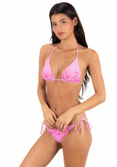 Hurley For Sale | Tropical Blooms Triangle Tie Top - Bright Plumeria / Hula Pink