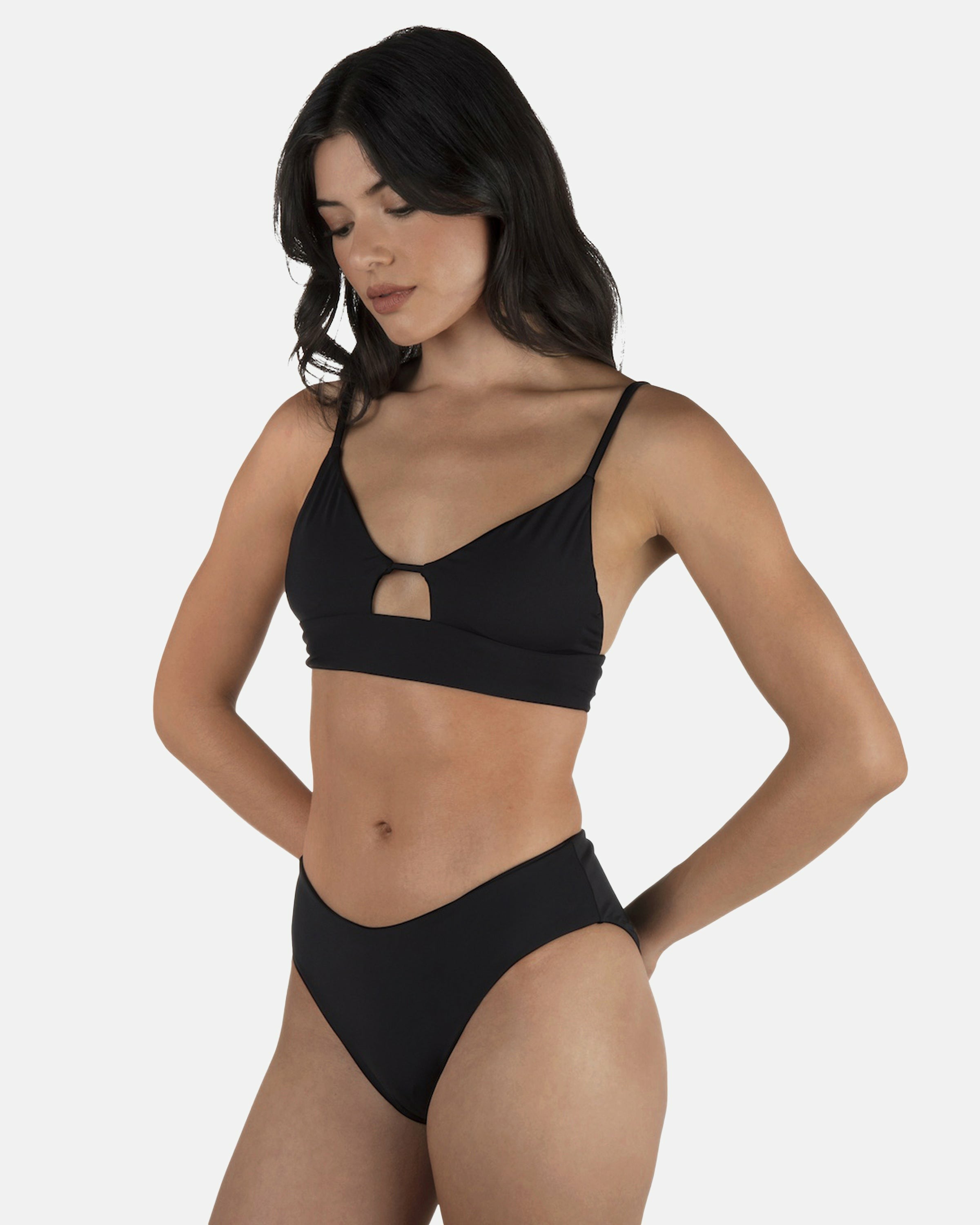 Hurley Discount | Solid Full Bikini Bottom - Black