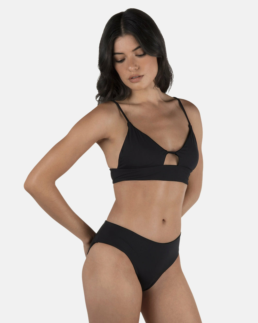 Hurley Discount | Solid Full Bikini Bottom - Black