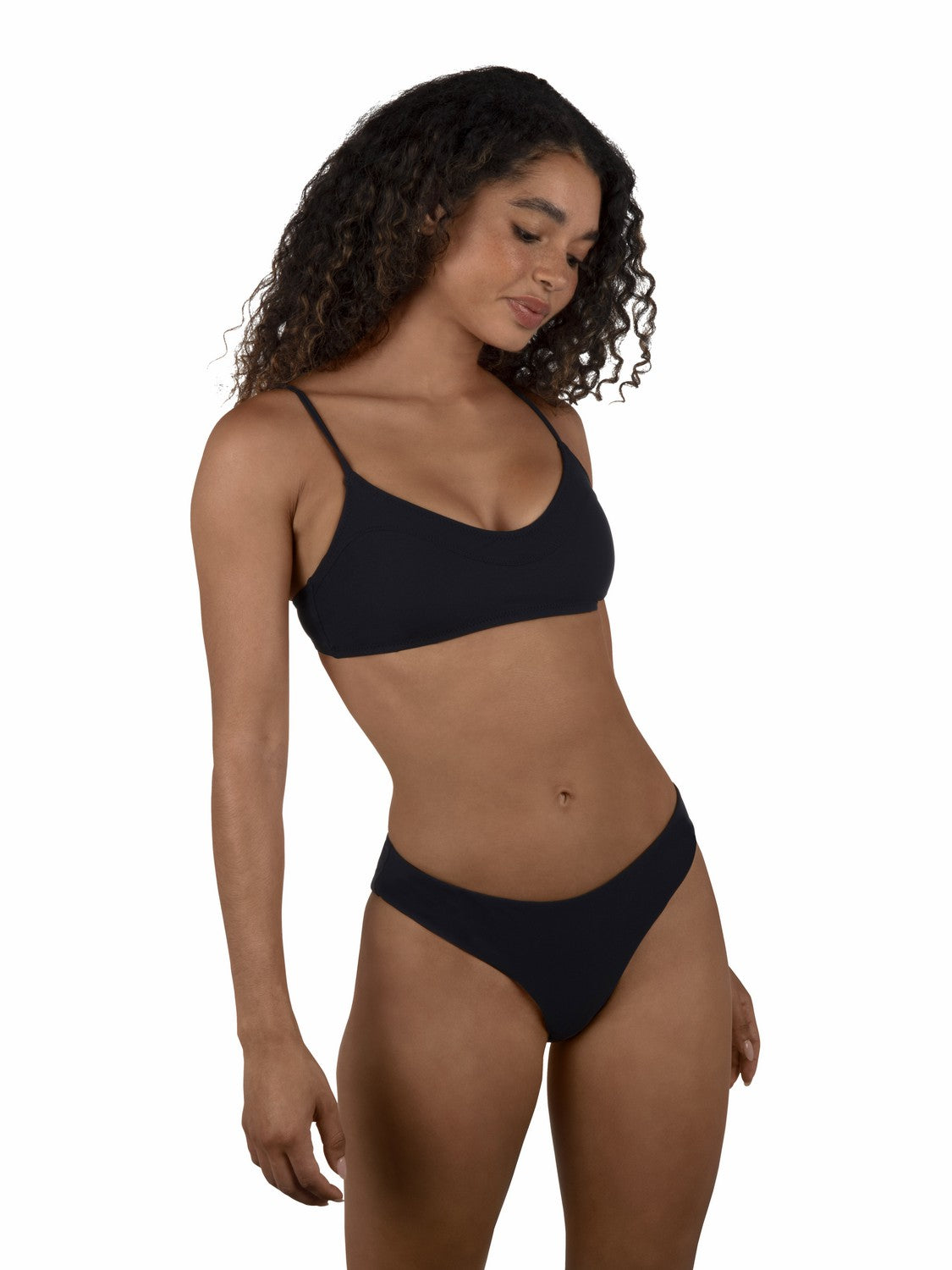 Hurley On Sale | Max Solid Mid Rise Cheeky Bottom - Black