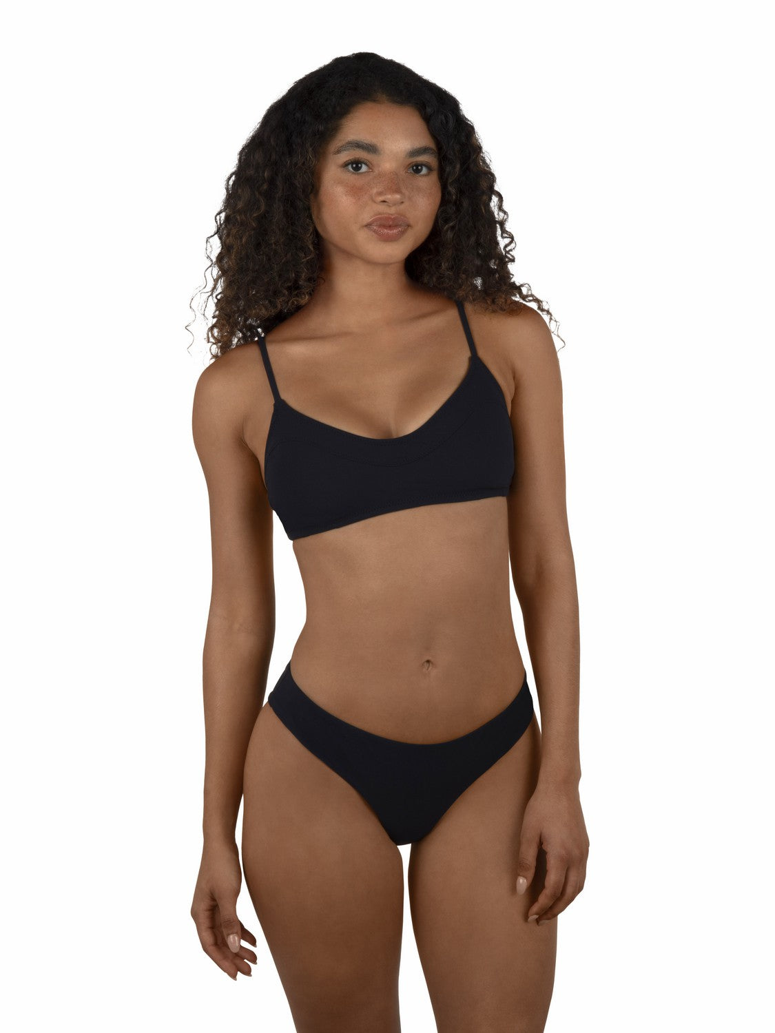 Hurley On Sale | Max Solid Mid Rise Cheeky Bottom - Black