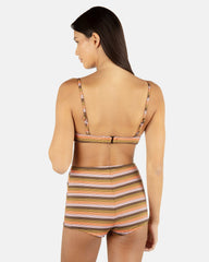 Hurley Onsale | Sunset Shine Stripe Tab Underwire Bra - Sunrise Pink