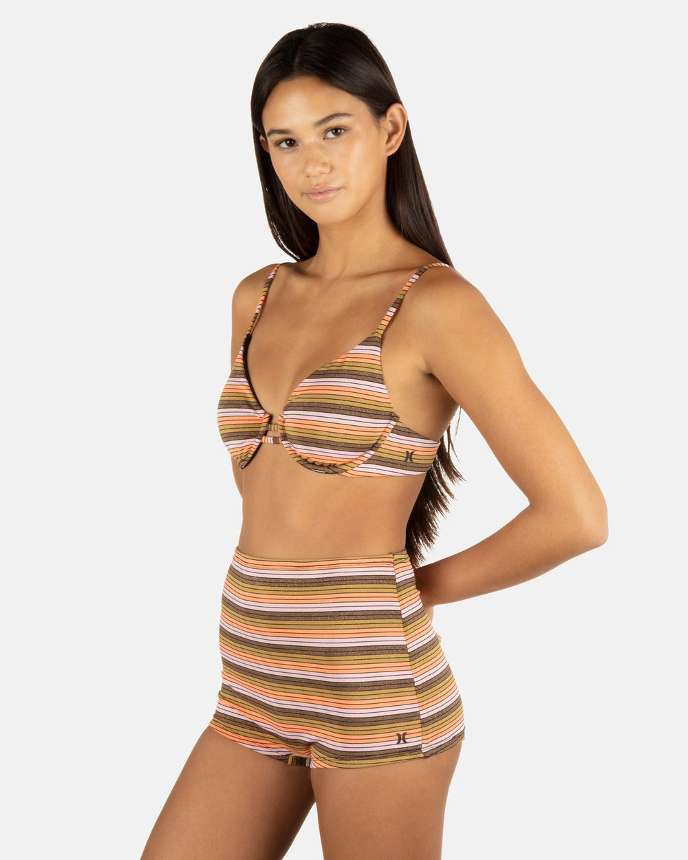 Hurley Onsale | Sunset Shine Stripe Tab Underwire Bra - Sunrise Pink