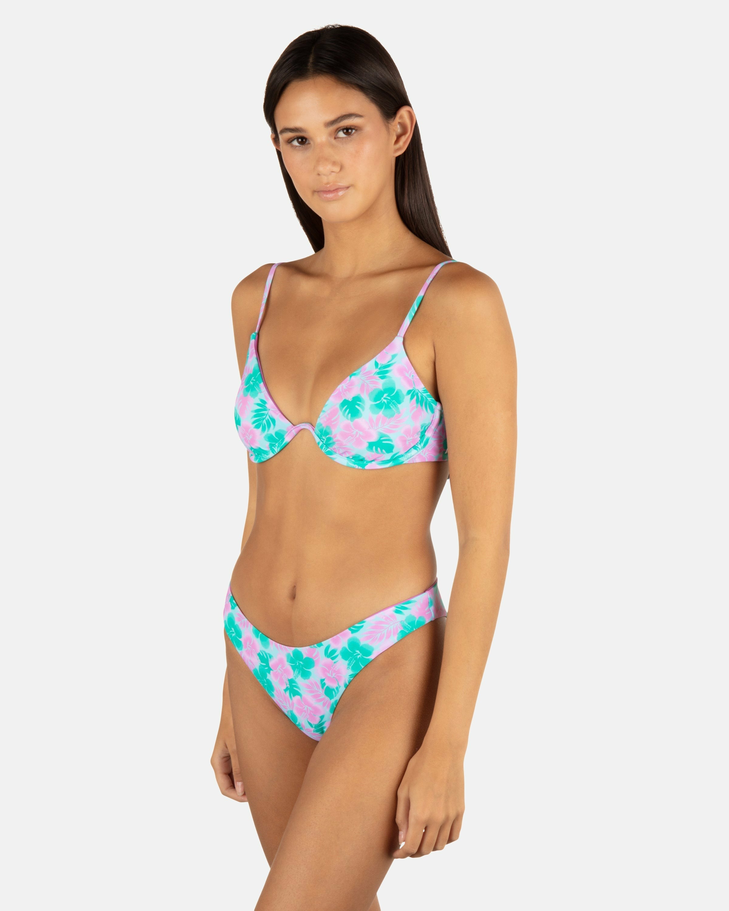 Hurley On Sale | Lani Floral Underwire Bra - Teal