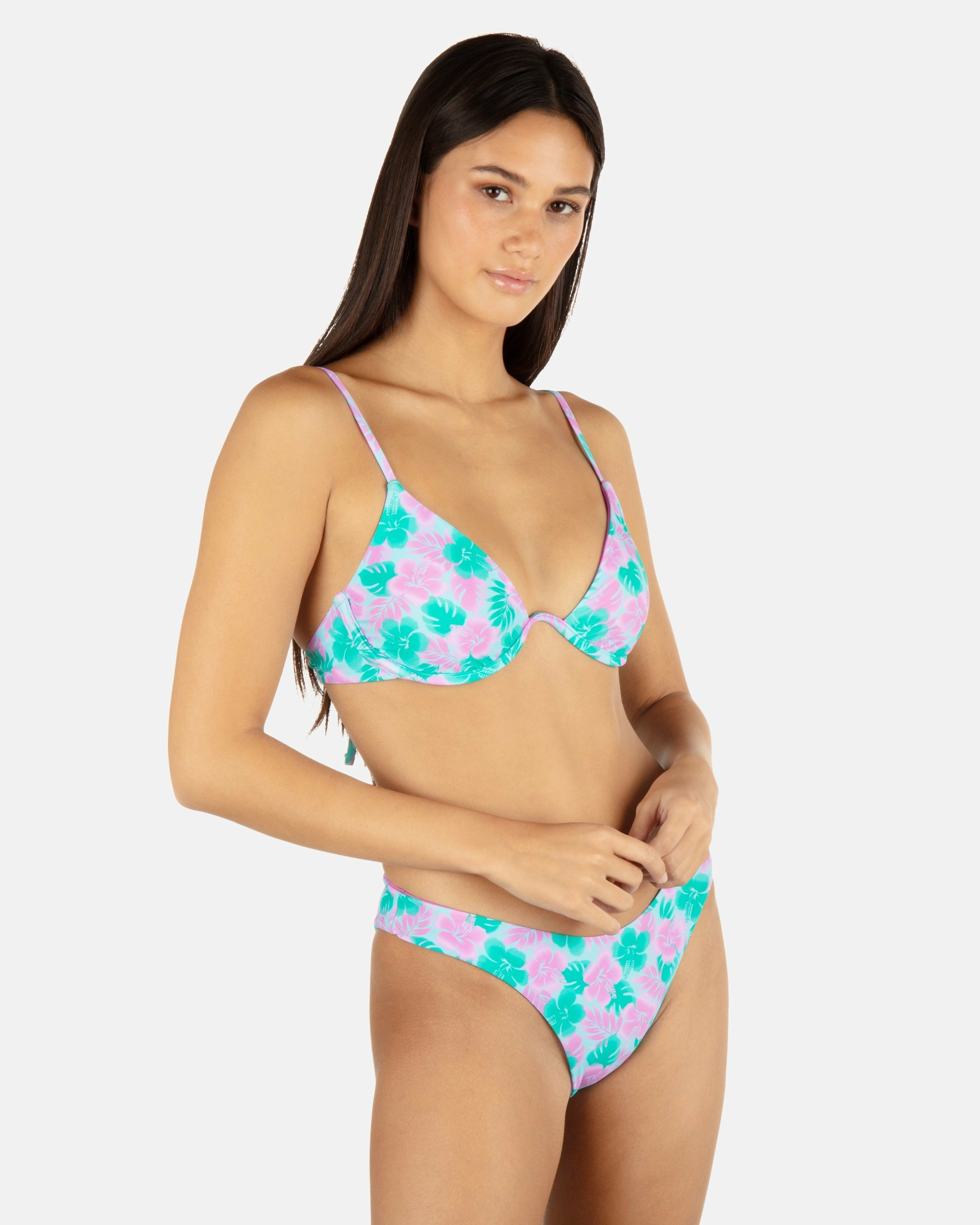 Hurley | Lani Floral Underwire Bra - Teal